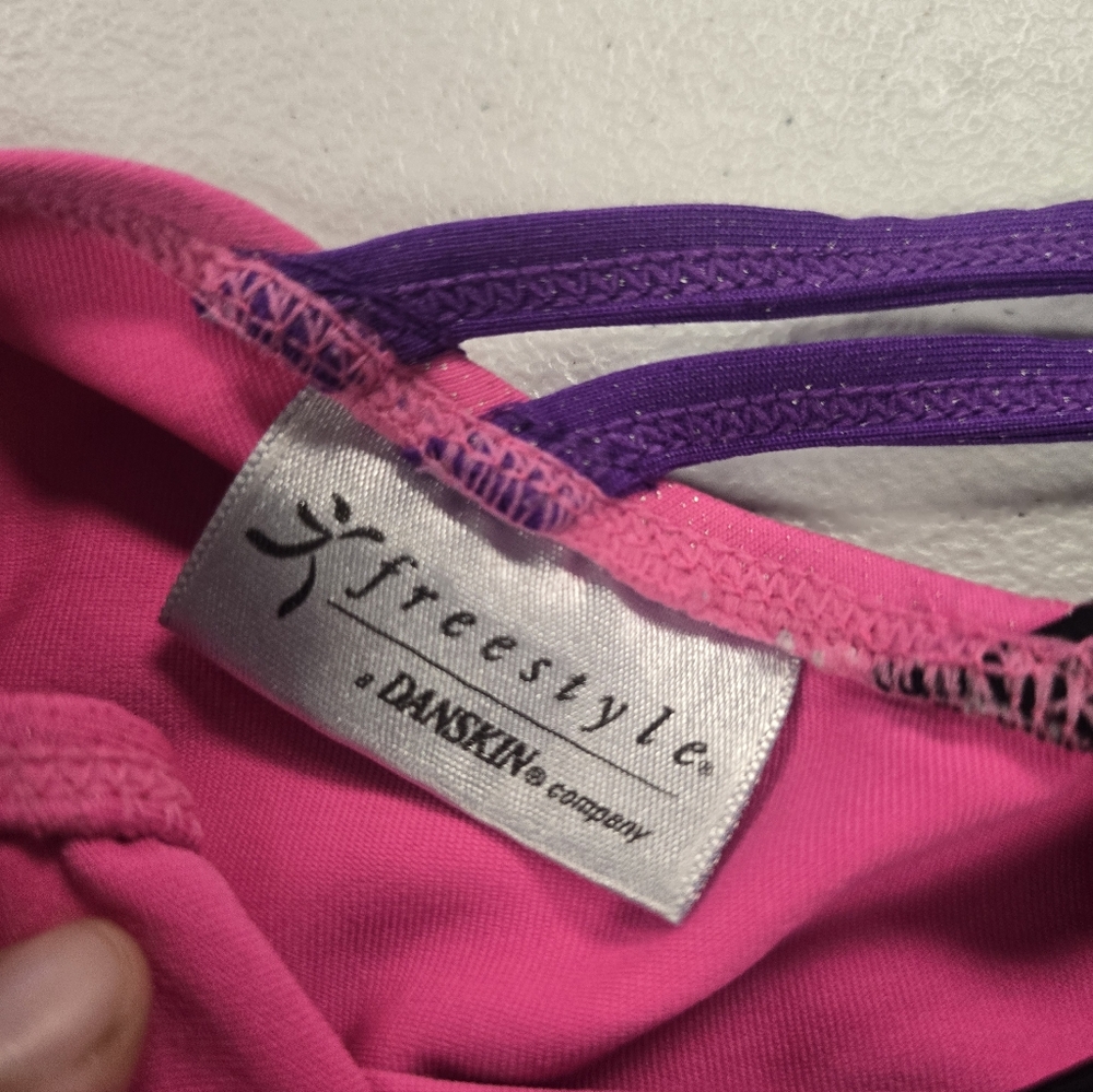 Danskin Pink and Purple Gymnastics Leotard - Picture 5 of 5